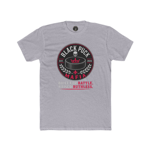 Black Puck Mafia Crest T-Shirt | Built for Battle, Raised Ruthless